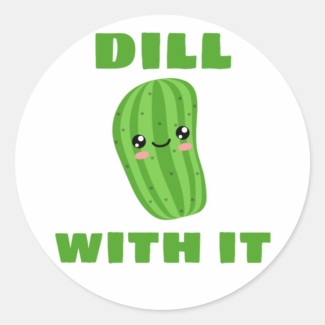 Dill damit runder aufkleber (Vorderseite)