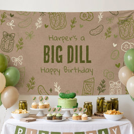 Dill-Gurken-Attrappe-Kraft-Geburtstagsbanner Banner