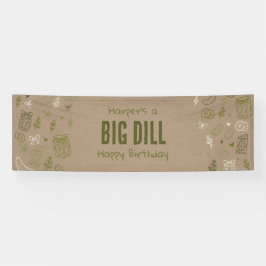 Dill-Gurken-Geburtstagsbanner im Faux-Kraft-Look Banner