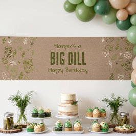 Dill-Gurken-Geburtstagsbanner im Faux-Kraft-Look Banner