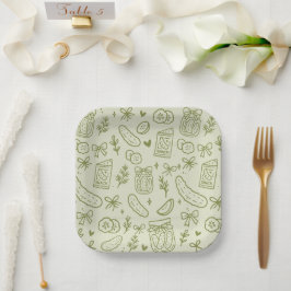 Dill-Gurken-Papierteller Pappteller