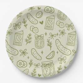 Dill-Gurken-Papierteller Pappteller
