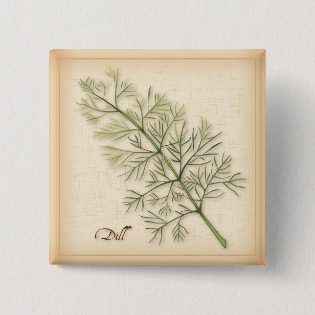 Dill Herb Button (Vorderseite)