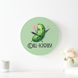 Dill-icious Große Wanduhr