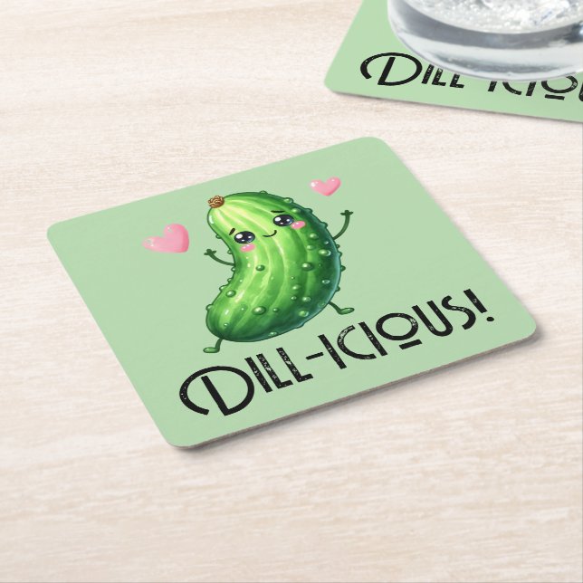 Dill-icious Rechteckiger Pappuntersetzer (angewinkelt)