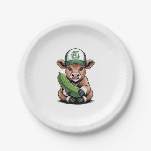 Dill mit ihm Kuh PNG, Funny Pickle Pappteller