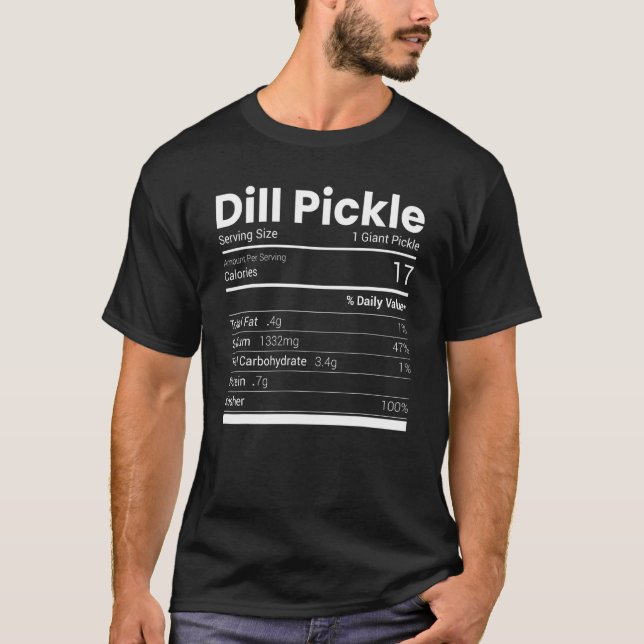 Dill Pickle Nutrition Fakten Jüdischer Kosher Than T-Shirt (Vorderseite)