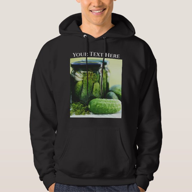 Dill Pickles Cucumbers Gherkin Vegan Vegetarisch Hoodie (Vorderseite)