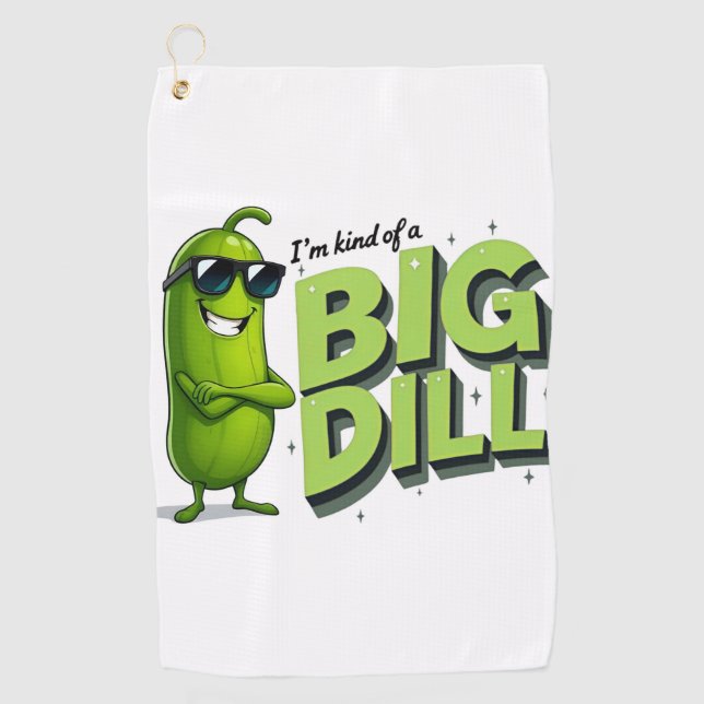 Dill Pickles Lovers Gift - Funny Cartoon Designs Golfhandtuch (Vorderseite)