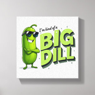 Dill Pickles Lovers Gift - Funny Cartoon Designs Leinwanddruck