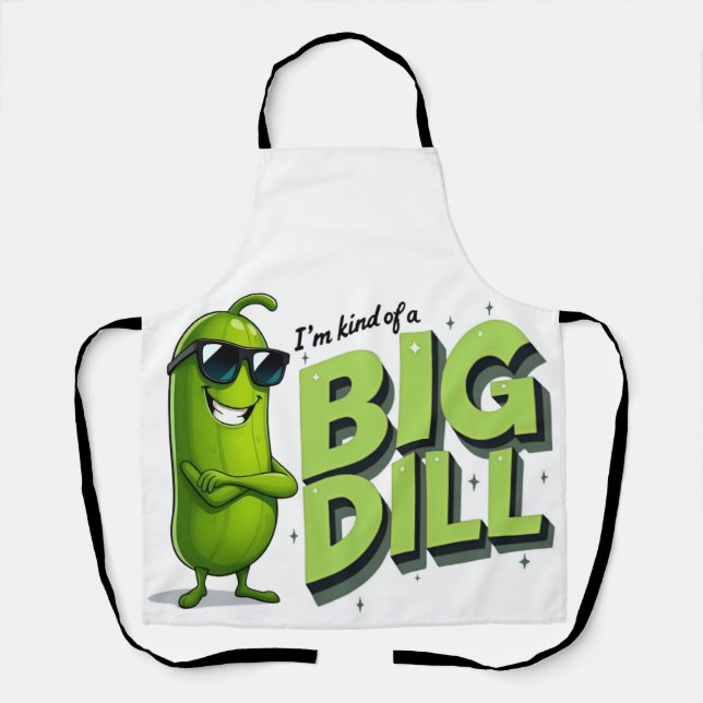 Dill Pickles Lovers Gift - Funny Cartoon Designs Schürze (Vorderseite)