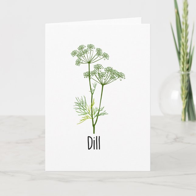 Dill Spices Herb Karte (Vorderseite)