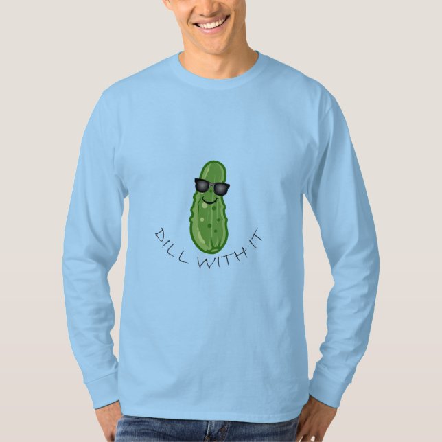 Dill with It Design - Basic Long Sleeve T - Shirt (Vorderseite)