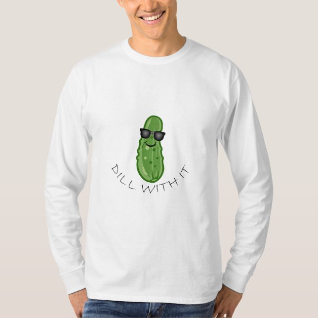 Dill with It Design - Basic Long Sleeve T - Shirt (Vorderseite)