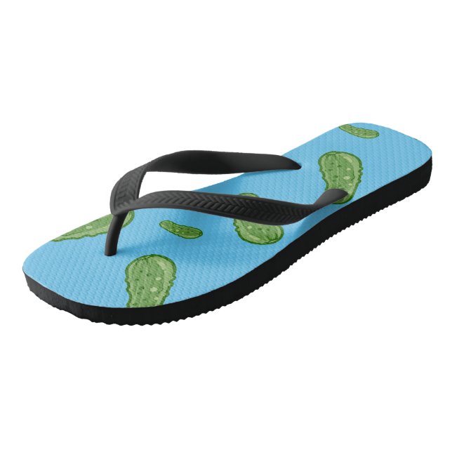 Dill with it Design - Erwachsene Flip Flops, breit Flip Flops (Schrägansicht)