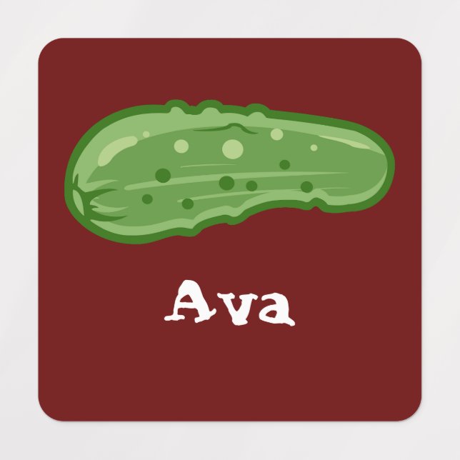 Dill with It Design - Kleines Quadrat Bekleidungse Etiketten (Design 1)