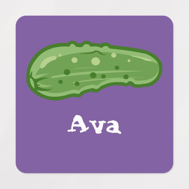 Dill with It Design - Kleines Quadrat Bekleidungse Etiketten (Design 1)