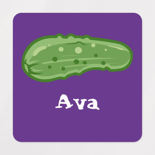 Dill with It Design - Kleines Quadrat Bekleidungse Etiketten (Design 1)