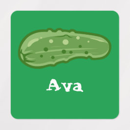 Dill with It Design - Kleines Quadrat Bekleidungse Etiketten