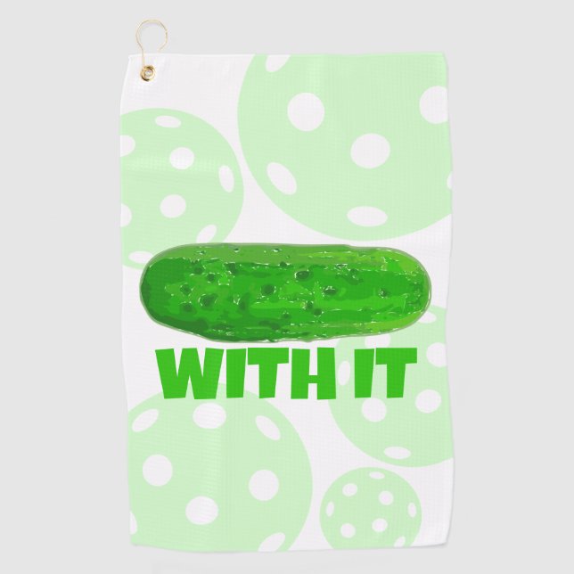 Dill with it Pickleball Funny Sport Handtuch (Vorderseite)