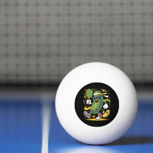 Dillgurke spielt Pickleball Tischtennisball