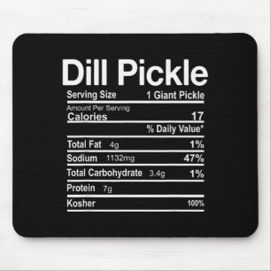 Dillgurken-Ernährungsfakten Lustiges Thanksgiving  Mousepad