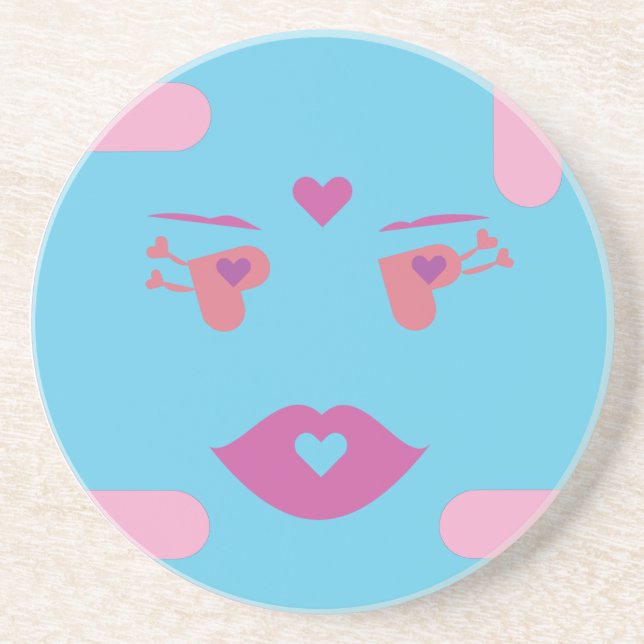 Dilli, das blaue Sponap Coaster.ai Untersetzer (Vorne)