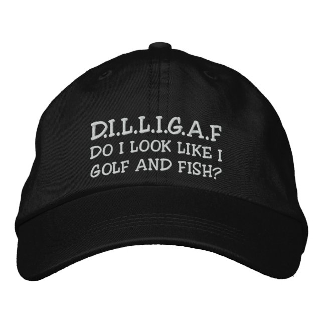 DILLIGAF Kümmert Es Sich, Ob Ich Mich Um ... Bestickte Baseballkappe (Vorderseite)
