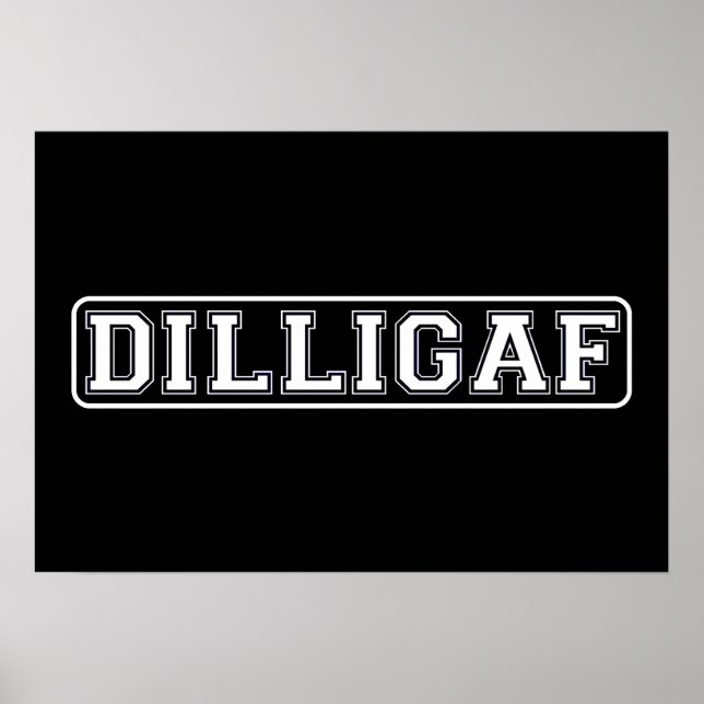 DILLIGAF - Witzig, Rude: "Sehe ich aus, als gebe i Poster (Vorne)