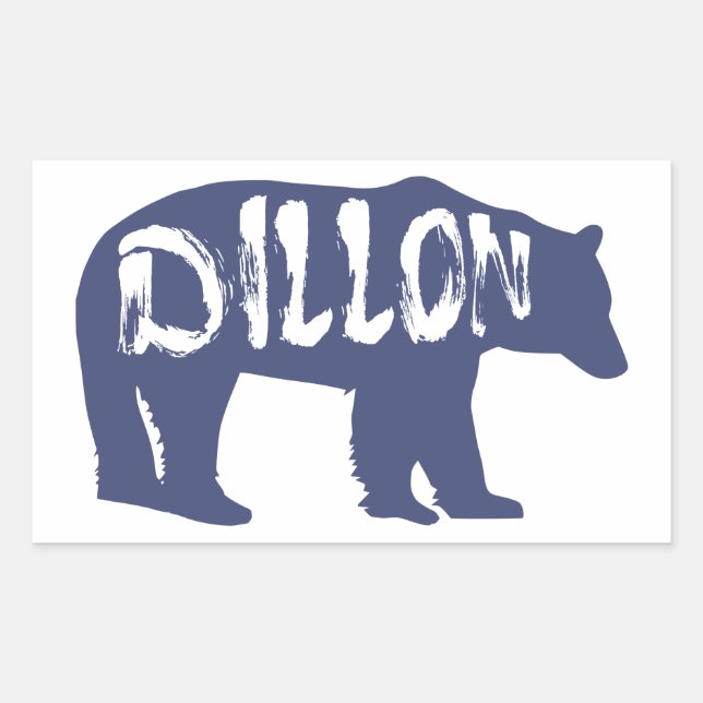 Dillon Colorado Bear Rechteckiger Aufkleber (Vorderseite)