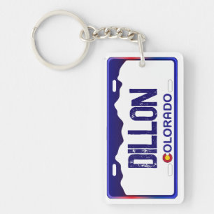 Dillon Colorado blauer Nummernschild Schlüsselanhä Schlüsselanhänger