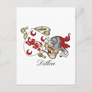Dillon Familienwappen Postkarte