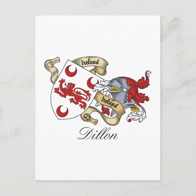 Dillon Familienwappen Postkarte (Vorderseite)