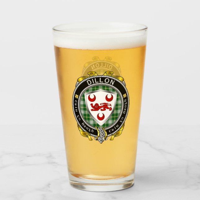 Dillon Irish Shield Beer Glass Glas (Vorne (Gefüllt))