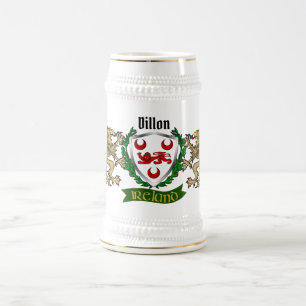 Dillon Irish Shield Personalisiert Beer Stein Bierglas