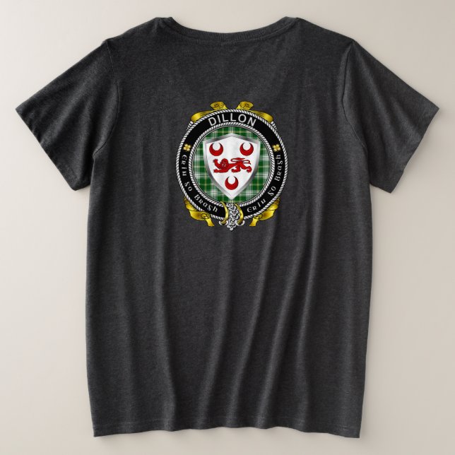 Dillon Irish Shield Women's Große Größe T-Shirt (Design Rückseite)