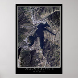Dillon Reservoir Colorado Satellite Poster Karte