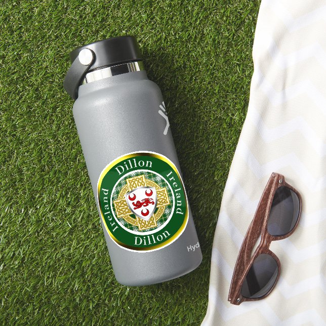 Dillon Shield & Celtic Cross Personalisiert Aufkleber (HydroFlask Insitu)