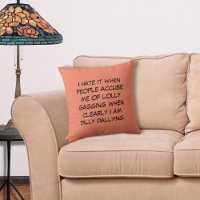 Dilly Dally Lmon Orange Throw Kissen