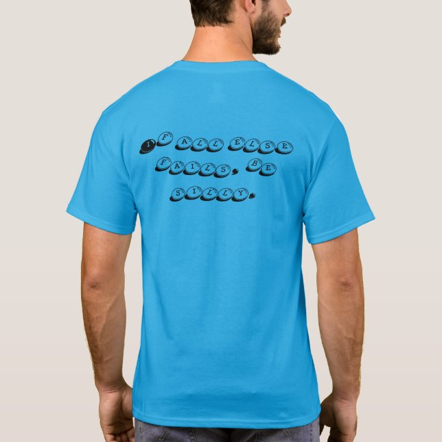 Dilly das Clown Blue Adult Shirt (Rückseite)