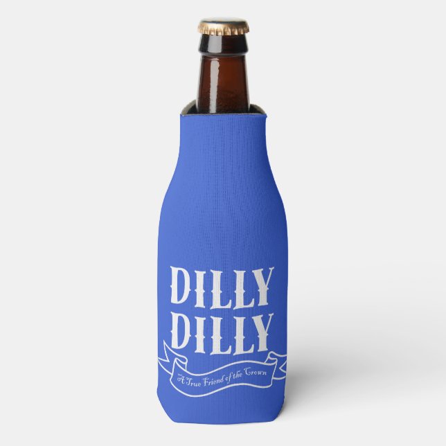 Dilly Dilly Blue Flasche Cooler (weiß) Flaschenkühler (Flaschenvorderseite)
