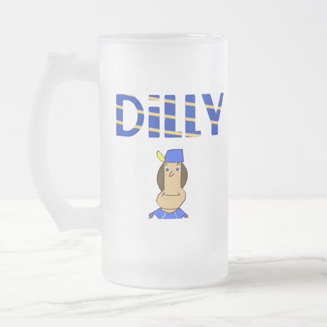 Dilly-Frostierter Becher Mattglas Bierglas (Links)
