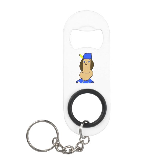 Dilly Mini Flaschenöffner mit Schlüsselanhänger (Vorderseite)