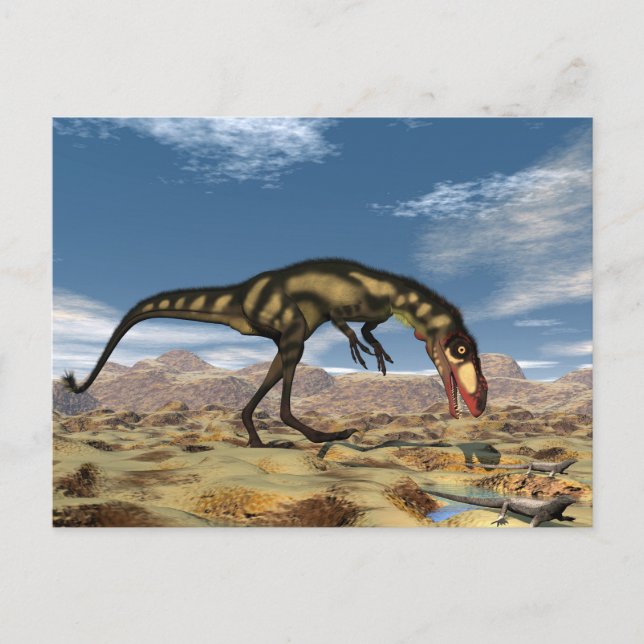 Dilong dinosaur - 3D rendern Postkarte (Vorderseite)