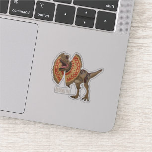 Dilophosaurus-Cartoon Aufkleber