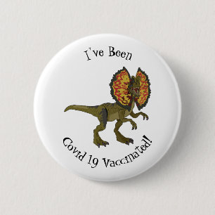 Dilophosaurus-Cartoon Button