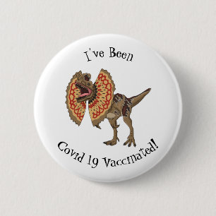 Dilophosaurus-Cartoon Button