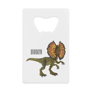 Dilophosaurus-Cartoon Geldbeutel Flaschenöffner