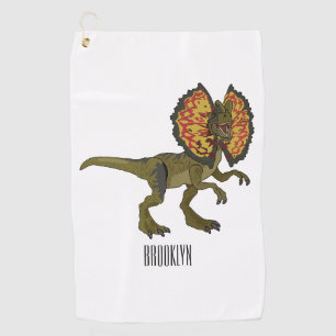 Dilophosaurus-Cartoon Golfhandtuch