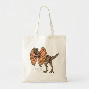 Dilophosaurus Cartoon-Illustration Tragetasche